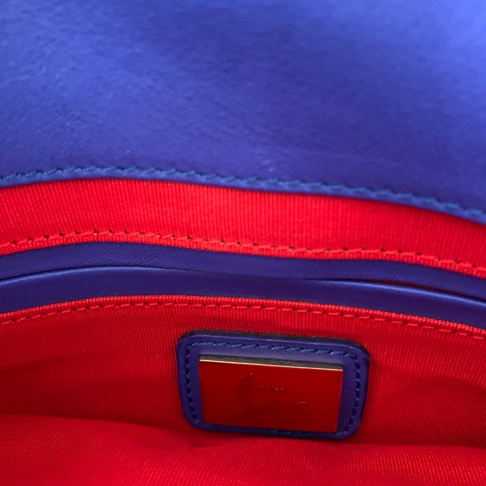 CHRISTIAN LOUBOUTIN - SMALL CALF PARIS ROUGISSISME - PERVENCHE CROSSBODY/CLUTCH/ - Picture 6 of 10